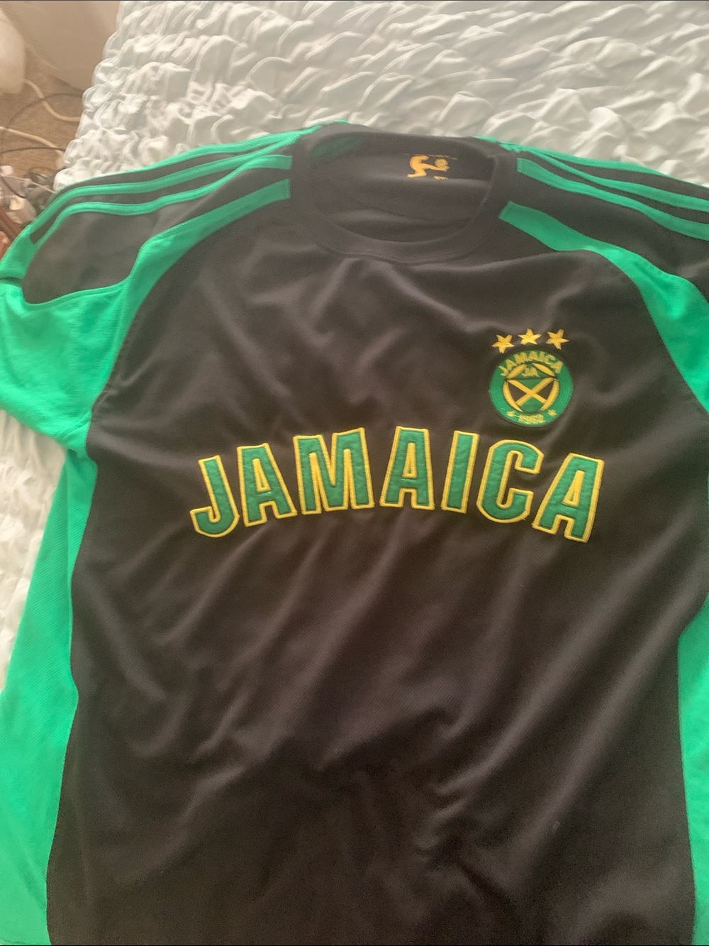 Jamaica Men’s Athletic Jersey in Black & Green